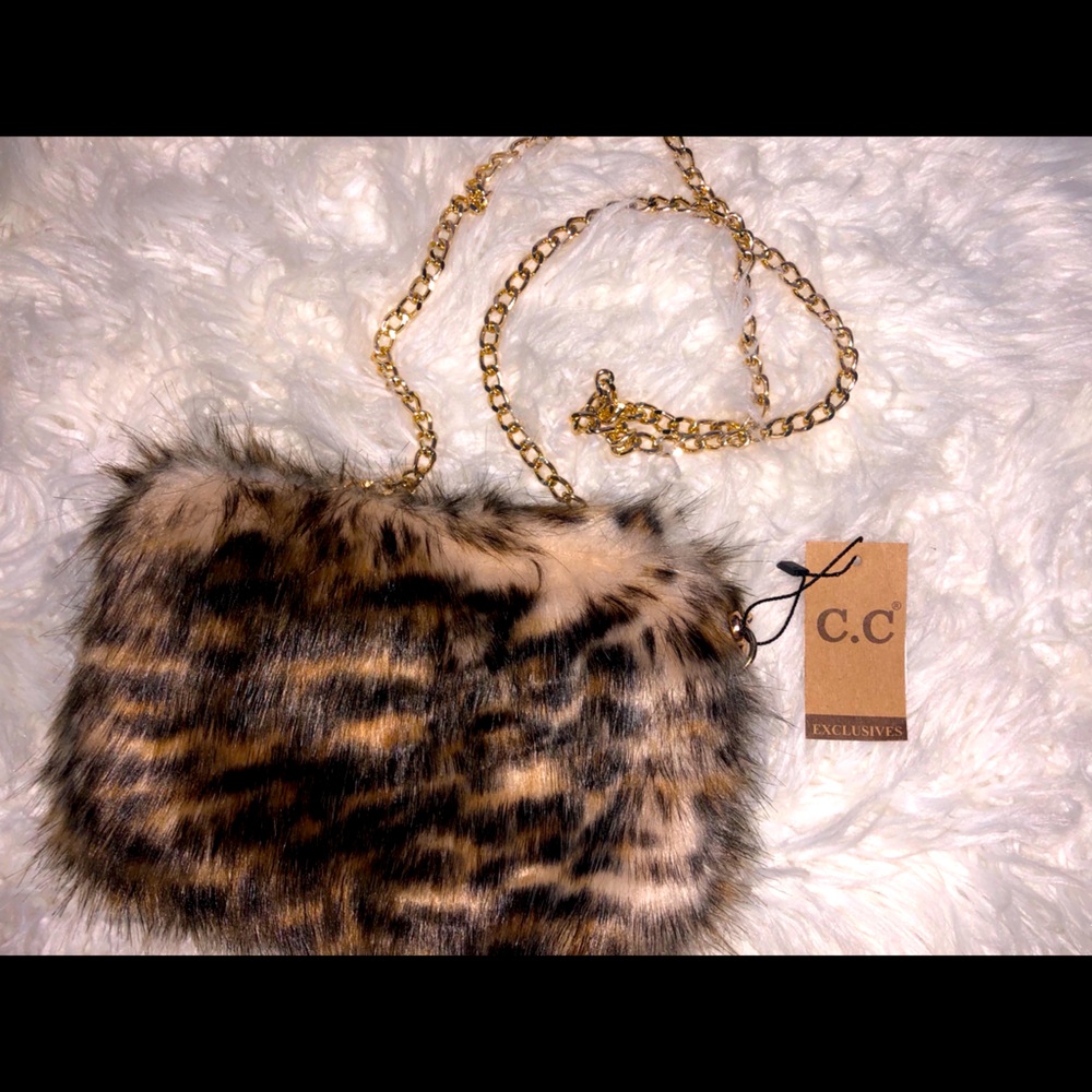 Furry C.C Cheetah Mini Purse